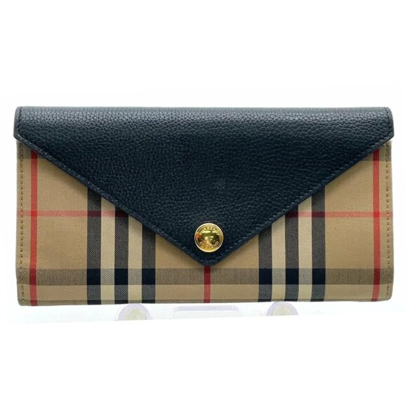 Burberry Brown Nova check Canvas Wallet Set 2 161-051825 - Picture 1 of 16